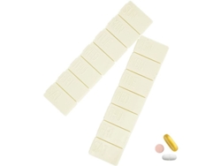 Organizador Semanal De Pastillas Con 2 Compartimentos, Gran Capacidad Para Aceite De Pescado, Vitaminas Y Medicamentos.