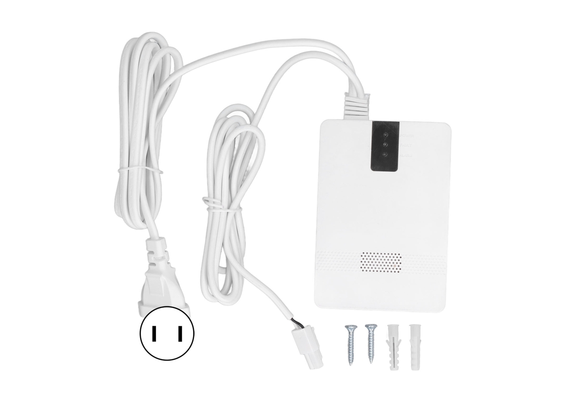 Alarma Detectora De Gas Natural Para Gnl, Glp Y Propano De 2500 Ppm Con Accesorios Abs.