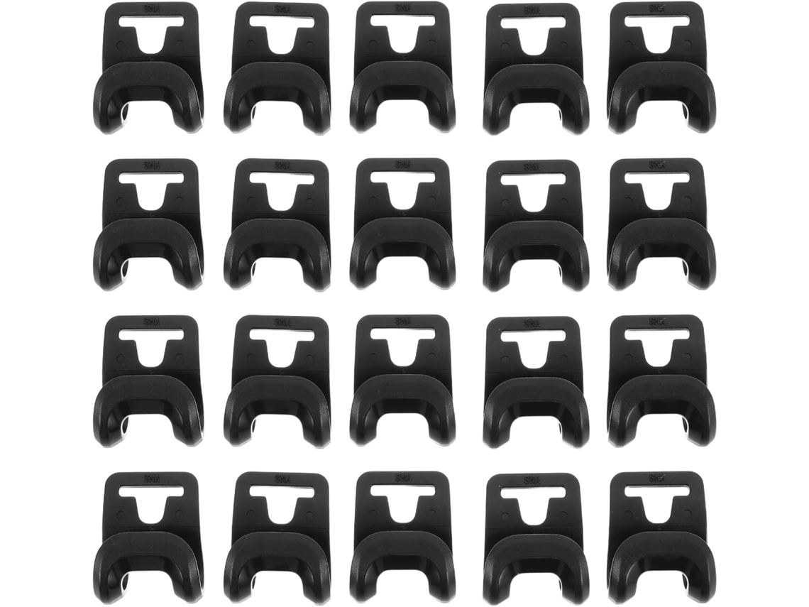 Paquete De 20 Ganchos De Plástico En Forma De C, Conectores Reutilizables Para Asegurar Lonas Exteriores.