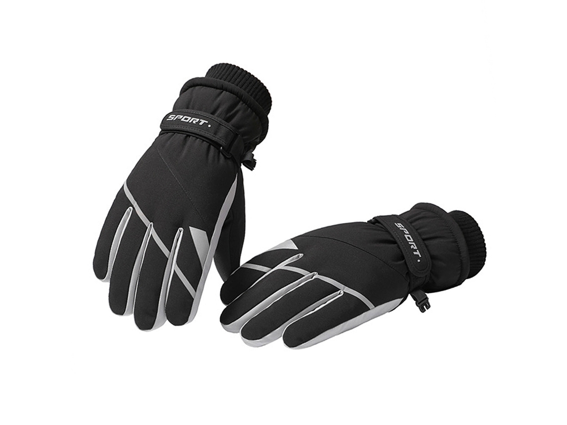 Guantes de esquí de invierno para mujer, guantes de snowboard impermeables con pantalla táctil y antideslizantes