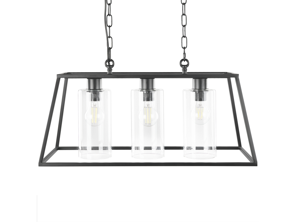Lámpara de techo BELIANI Muger de Hierro Negro 60x25x117