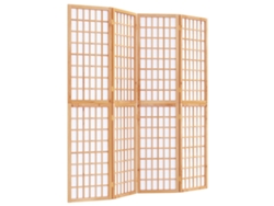 Biombo plegable, 4 paneles, 160 x 170 cm, madera de abeto y papel de arroz, Dec031178