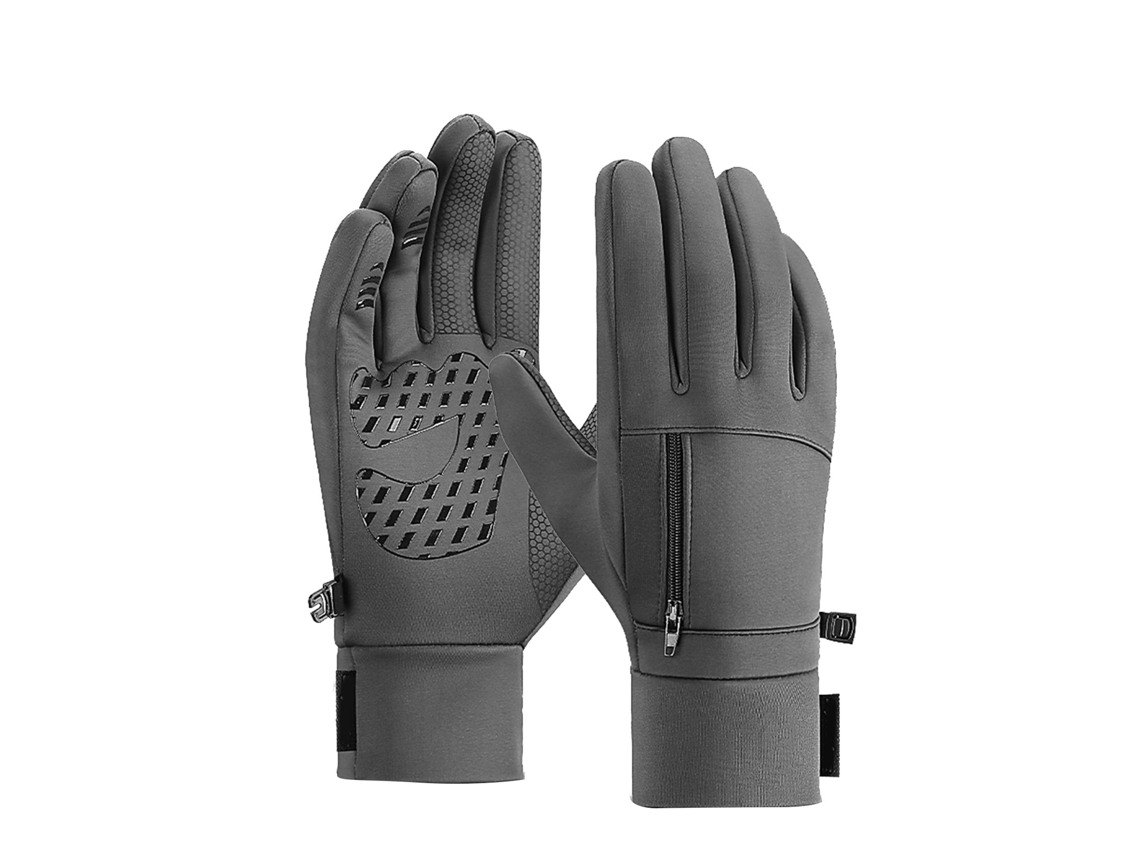 Omni-guantes Calientes De Invierno Poliéster Impermeable A Viento Con Pantalla Táctil Para Correr Senderismo Gris