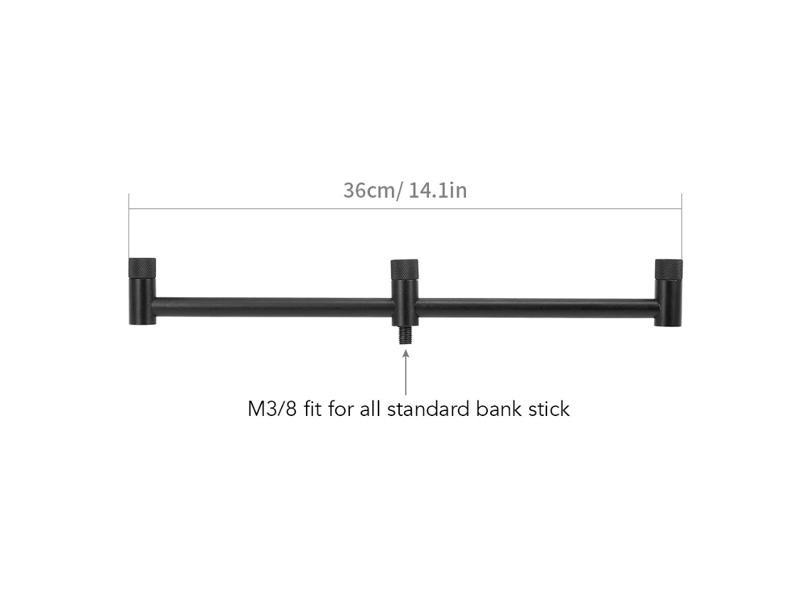 Soporte Para Cañas De Pesca Carp Fishing Buzz Bars Con Reposo De Caña Y Alarma De Picada