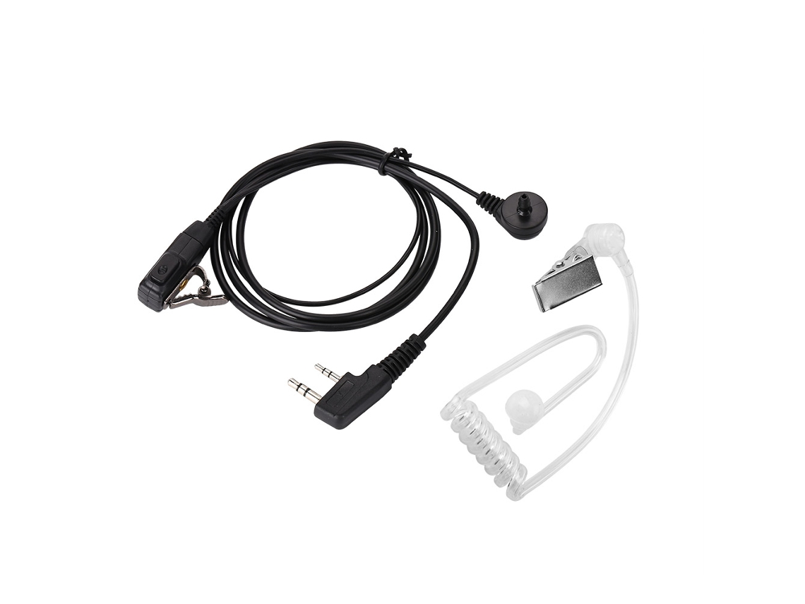 Auriculares de tubo de aire con PTT y gancho para la oreja para radio bidireccional