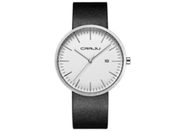 Reloj De Cuarzo Con Correa De Cuero Sencilla, Estampado De Cabeza De Mujer, Azul Marino.