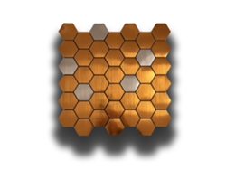Azulejos autoadhesivos acústicos y aislantes 3D para mascotas, 30 x 30 cm (grosor de 4 mm), hexágonos dorados y plateados