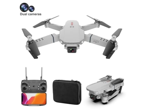 E88Pro Mini Drone con cámara 4K (Cámara doble - Duración de la batería: 15 min - Gris)