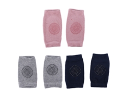 3 Pares De Rodilleras Antideslizantes Para Bebés, De Algodón Peinado, Para Bebés De 6 A 24 Meses.