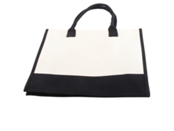 Bolso De Playa De Lona Con Letras Del Alfabeto, Gran Capacidad Y Bolsillo Con Cremallera Para Múltiples Ocasiones.