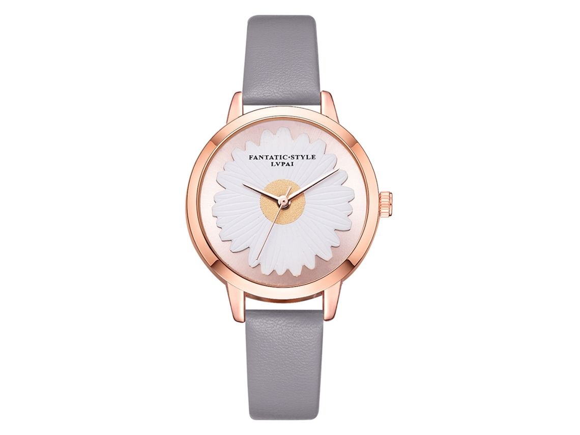 Reloj De Pulsera Casual Para Mujer Lvpai Con Movimiento De Cuarzo Y Correa De Pu Gris.