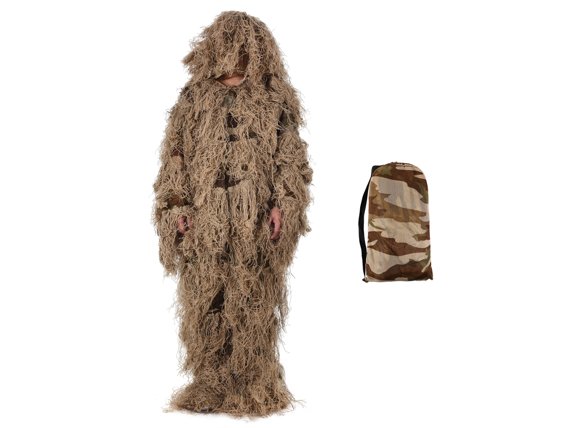 2026-traje Ghillie 5 En 1 Para Hombre Camuflaje Nieve Desierto Selva Ajustable Transpirable Caza Airsoft Paintball