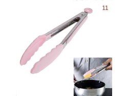 Juego de utensilios de cocina de silicona, de madera rosa, Nostalgia88