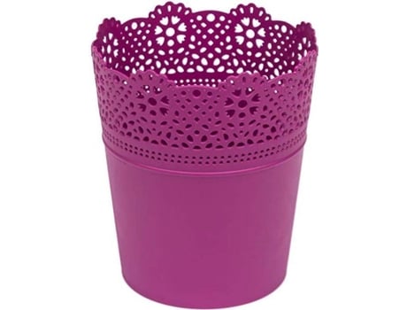Maceta PROSPERPLAST Lace (Rosa - 11.2 x 13 cm)