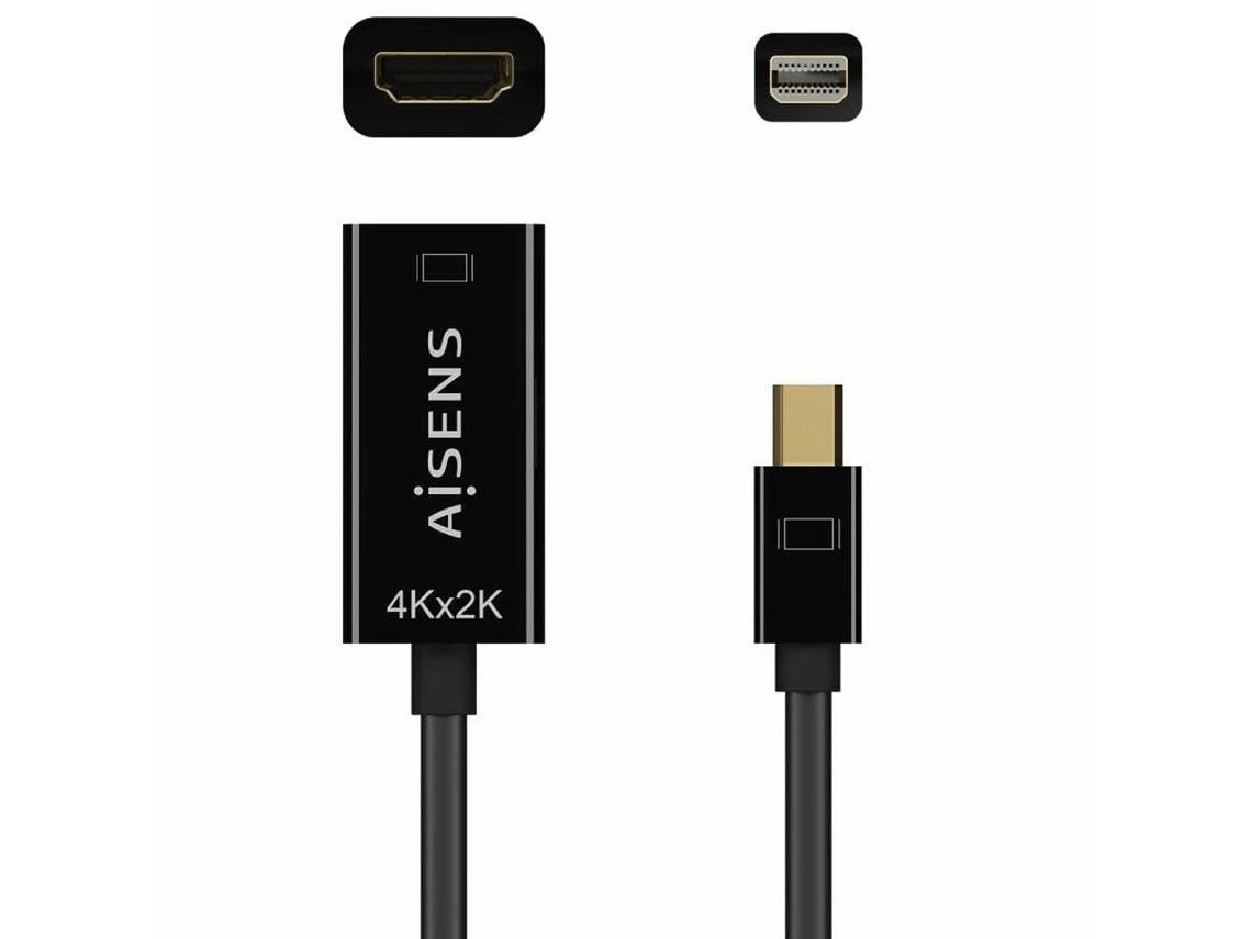 Adaptador Mini Display Port a HDMI AISENS A125-0643 Negro 15 cm