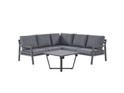 Conjunto de jardín gris oscuro 5 plazas BELIANI Vizzini