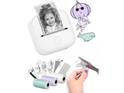 Impresora Térmica Portátil, Impresora De Manga Bluetooth Sin Tinta Para Aprender Gráficos, Diagramas Anatómicos, Fotosblanco SIURN
