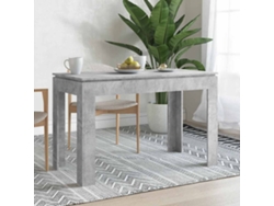 Mesa De Comedor | Mesa De Cena Madera De Ingeniería Gris Hormigón 120x60x76 Cm