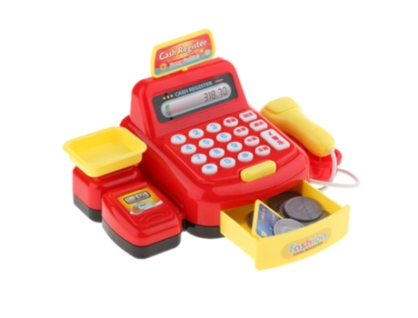 Simulación Y Juego de Roles, Calculadora de Juguete de Caja Registradora Para Rojo