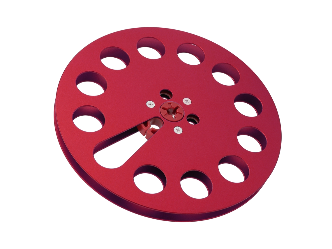 Carrete De Cinta Vacío De 1/4" (7 Pulgadas), 11 Orificios, Aleación De Aluminio, Universal Para Grabadora De Cinta.