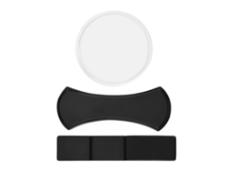 Pegatina Universal De Caucho Nano, Soporte Para Teléfono Móvil Con Adhesivo Fijo, Set De Tres Piezas: Dos Negras Y Una Blanca