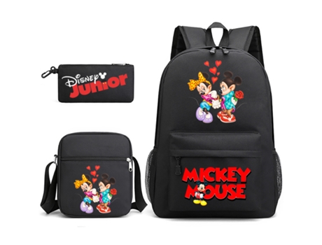 KOHREE Conjunto de tres piezas de mochila escolar para estudiantes de Mickey Mouse