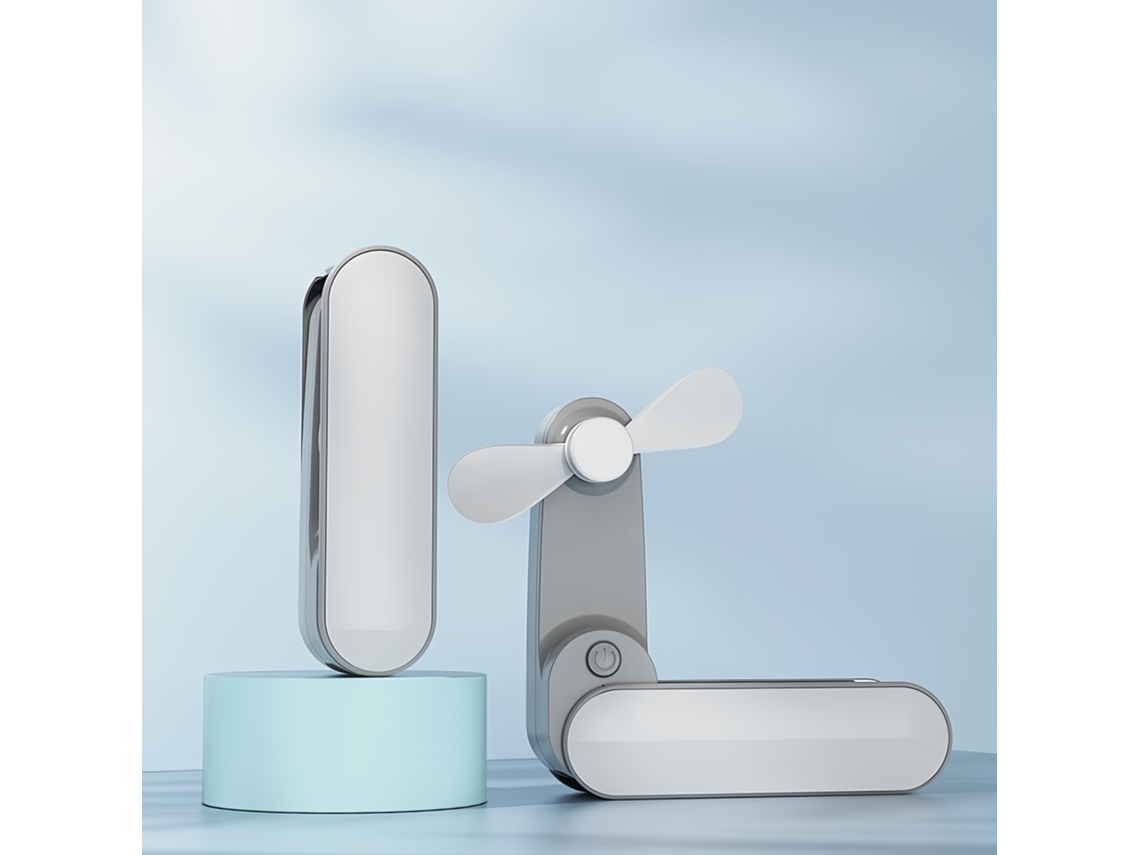 Ventilador portátil de mano (blanco), mini ventilador recargable, ventilador de bolsillo USB