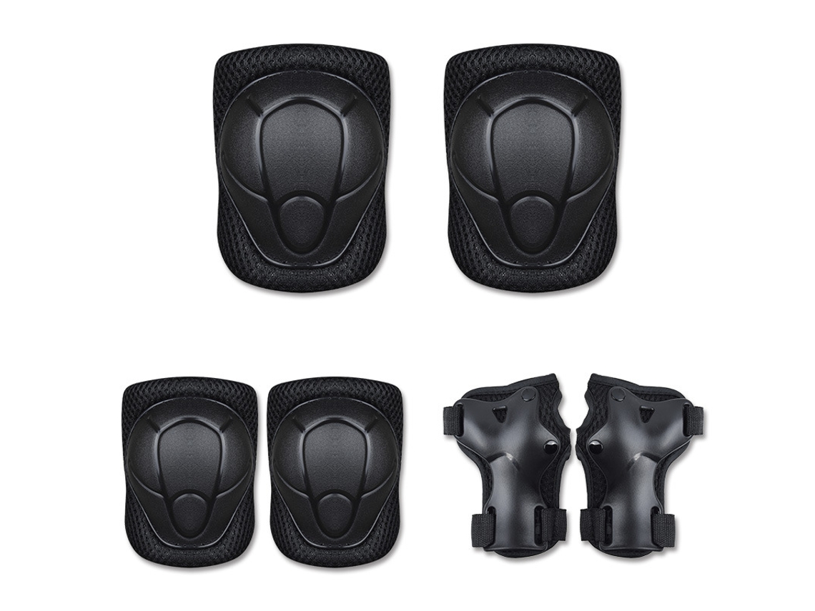 Rodilleras, coderas, patinetas, bicicletas, bicicletas de equilibrio, equipo de protección infantil, juego (S-15-30kg) YUYSAN negro