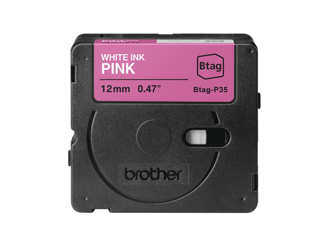 Cinta Doméstica BROTHER BTAGP35 Blanco sobre Rosa