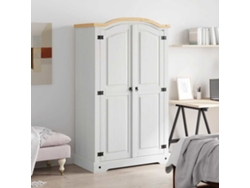 Armario Corona Range de pino mexicano con 2 puertas, blanco, EXCLUSIVO DE LA CASA