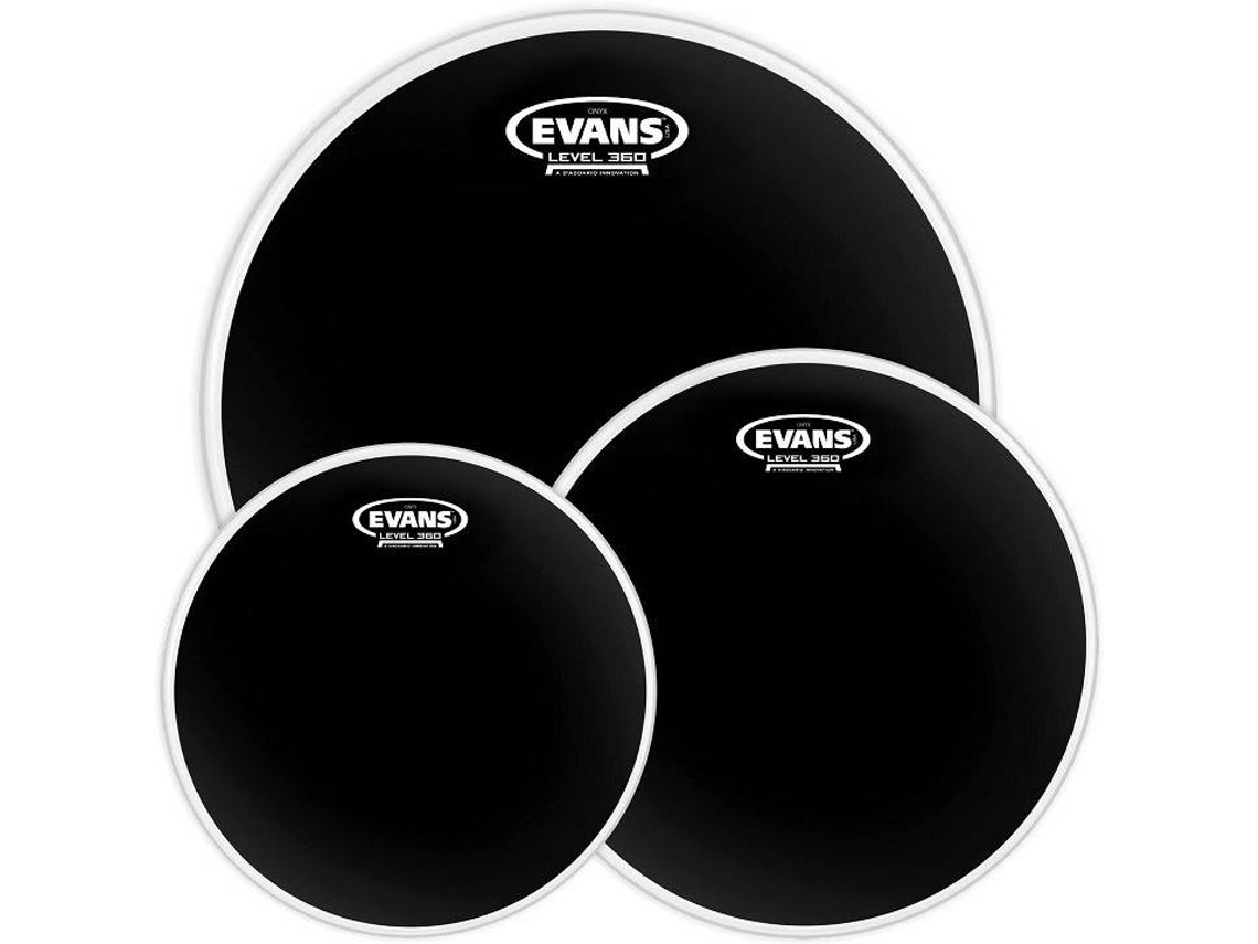 Set de Parche de Batería EVANS Onyx Coated Fusion