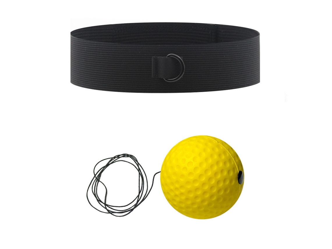 Pelota de reflejos para boxeo, 1 pelota de reflejos, 1 diadema elástica Eifson (pelota amarilla suave de 20 g)