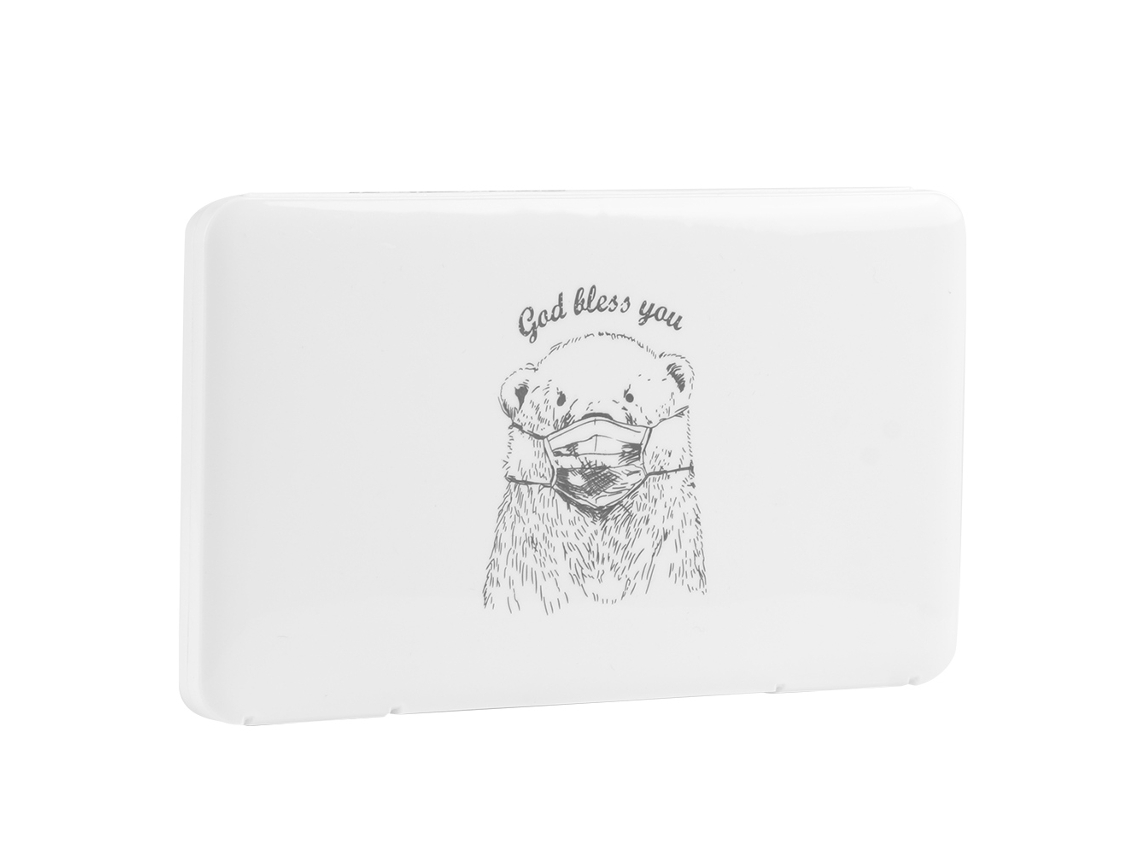 Caja de almacenamiento de mascarilla de viaje portátil (20x13x4cm) Kofihety