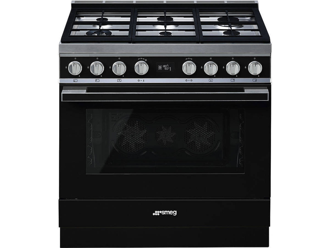 Cocina SMEG CPF9GPBL (115 L - Eléctrico y Gas Natural - Negro)