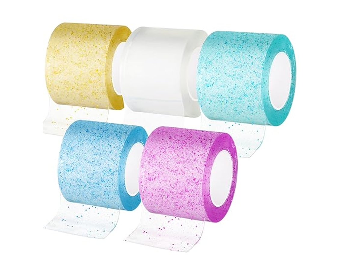 Juego de 5 cintas adhesivas de burbujas nano multicolor, hechas a mano, bricolaje, cinta adhesiva de doble cara colorida Siurn
