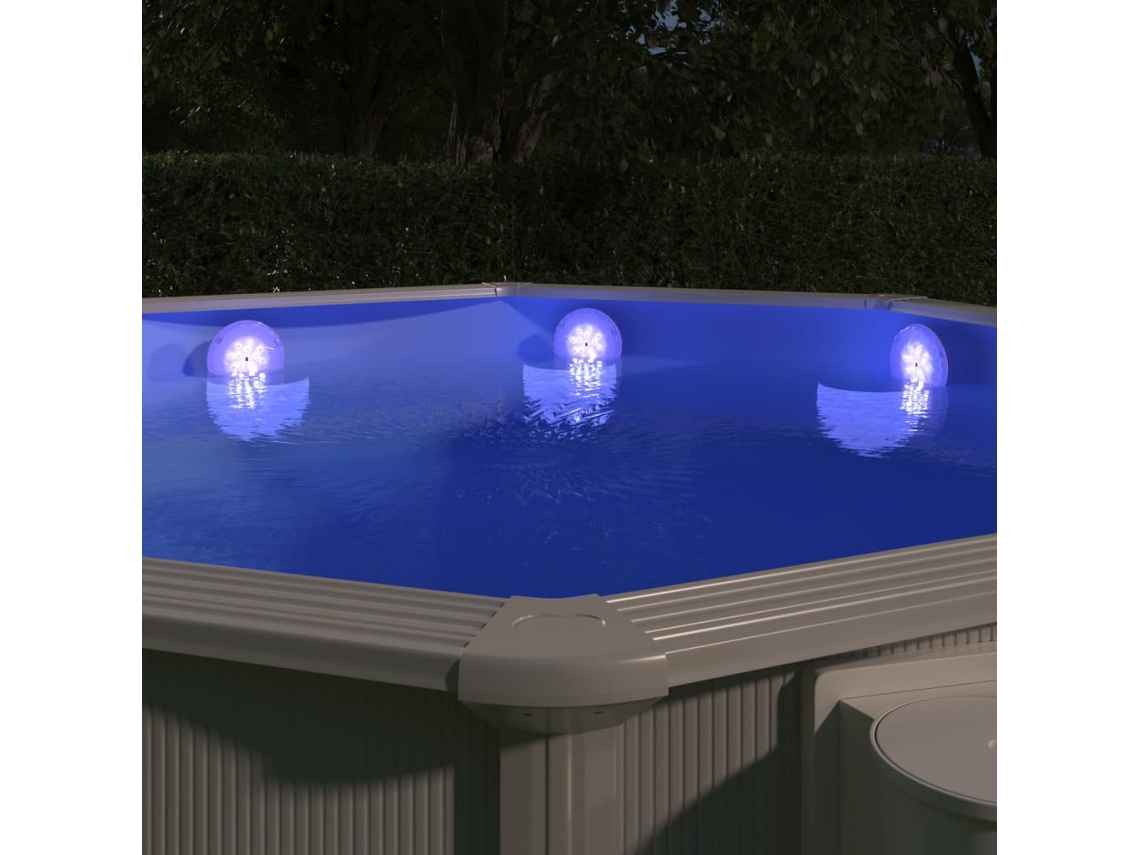 Lámpara Luz LED para Piscina Sumergible/Flotante con Control Remoto Multicolor