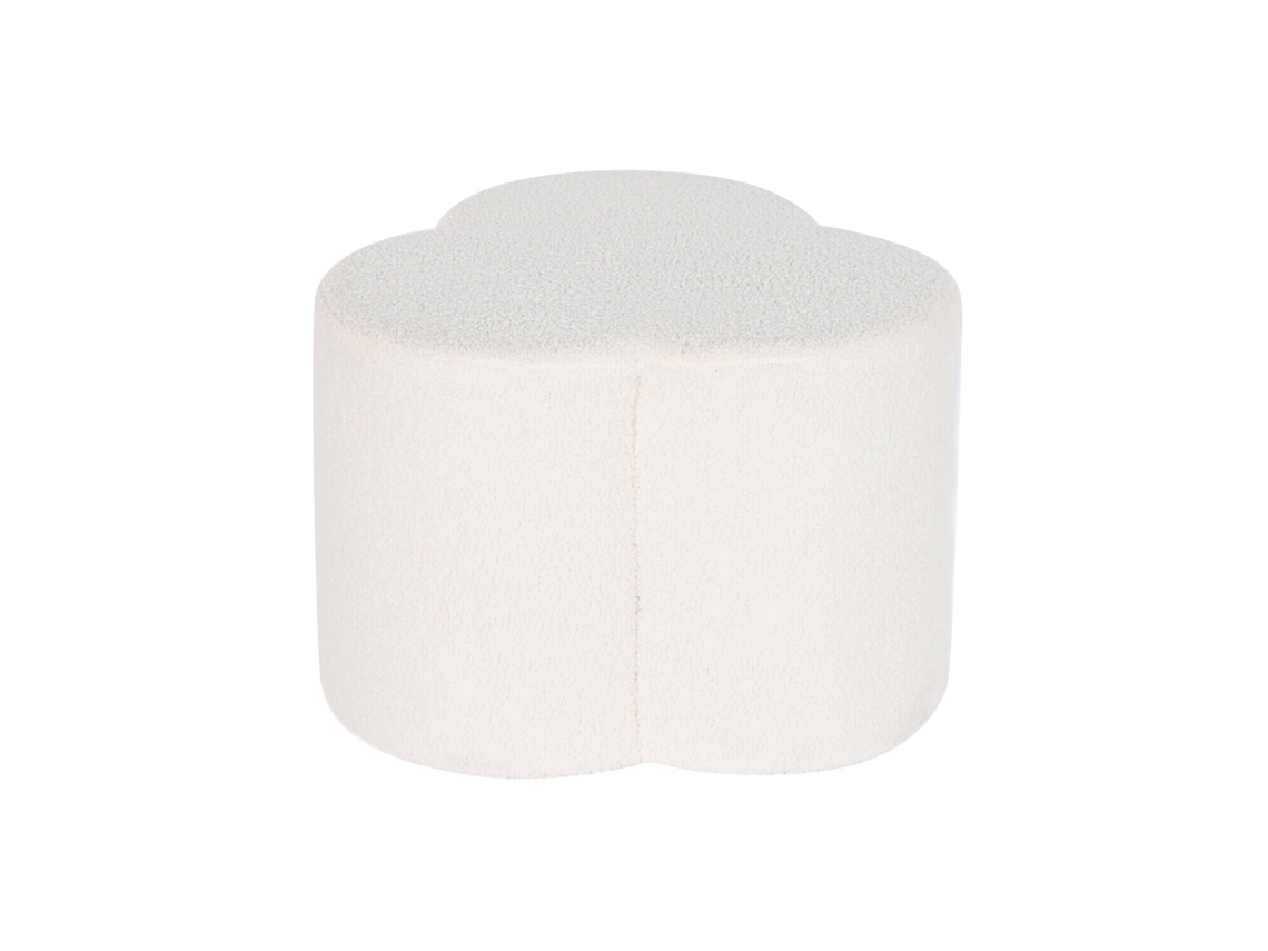Reposapies Poliester Borreguito Blanco 53x53x40cm