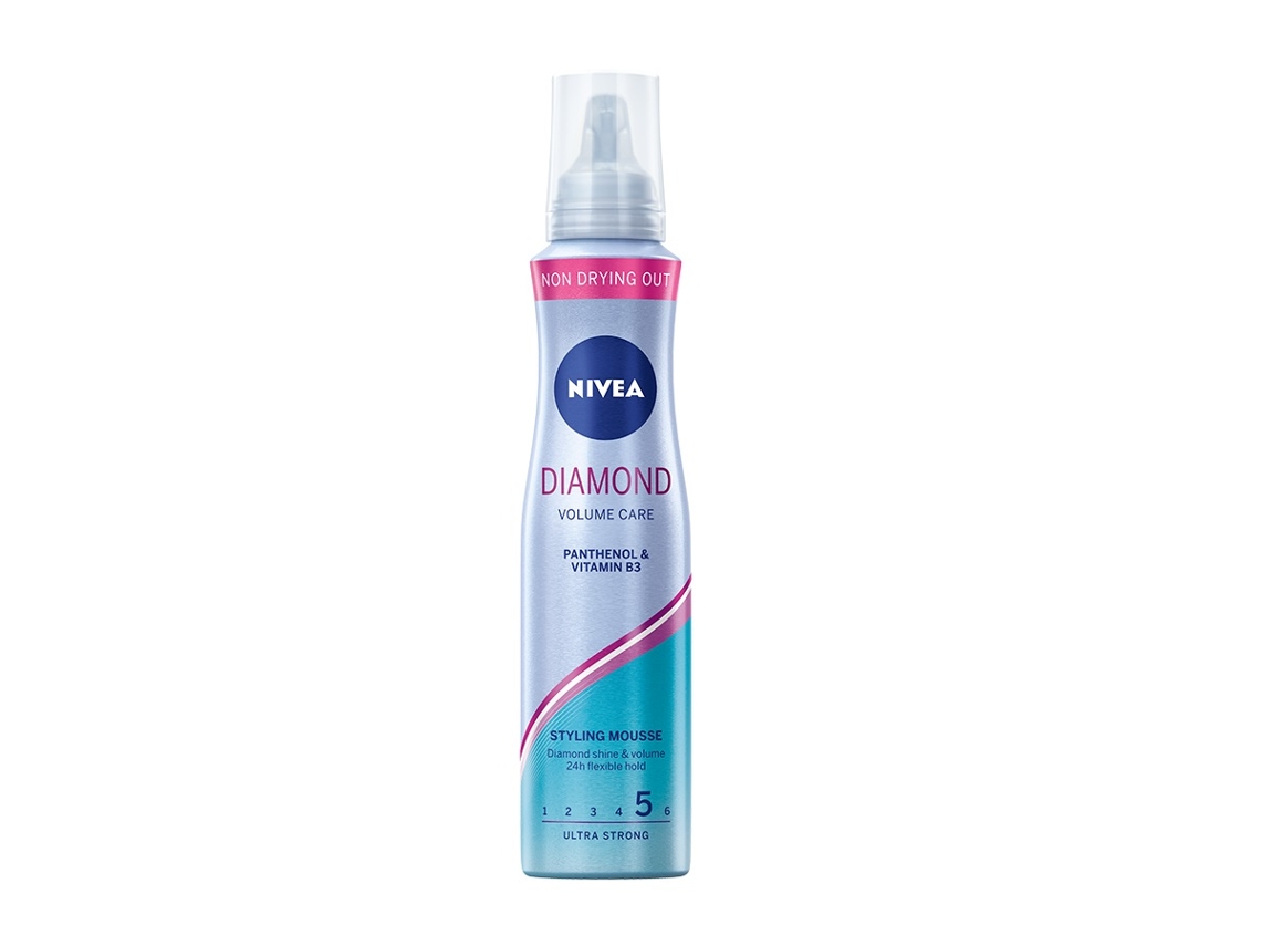 Nivea Espuma Volumen Efervescente Con Extracto De Diamante Para Cabello, 150 Ml
