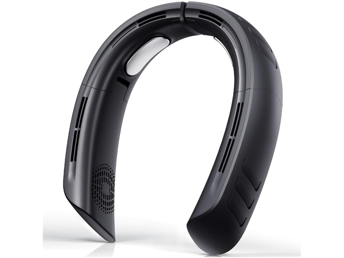 (negro) Potente Ventilador De Cuello Portátil - 6000 Mah - Ajustable 360° - Sin Aspas - Usb