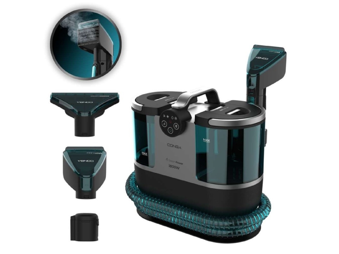 Aspiradora de tapicería y alfombras Cecotec Conga 7000 Carpetspot Clean Steam Max con cable