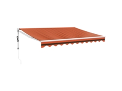 Maison Exclusive - Toldo Retráctil Automático Naranja Y Marrón 3,5x2,5 M
