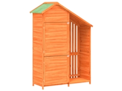 Cobertizo Herramientas Jardín VIDAXL Marrón Madera de pino (120x53,5x170 cm)