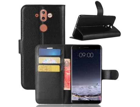 Carcasa Nokia 8 Sirocco Multi4you Libro Cartera Negro