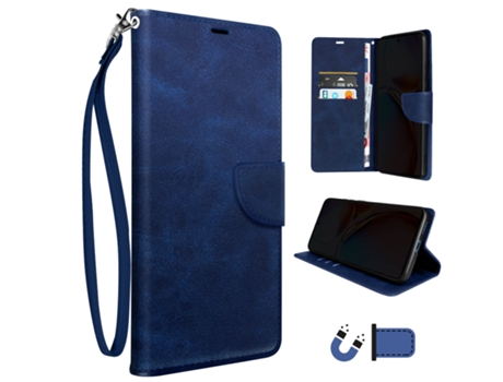 Funda Folio para Motorola Edge 40 AVIZAR Piel Azul