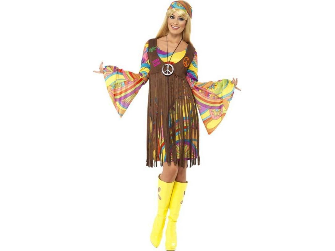 Disfraz de Mujer DISFRAZZES Hippy Fabulosa (Talla: M - 40/42)