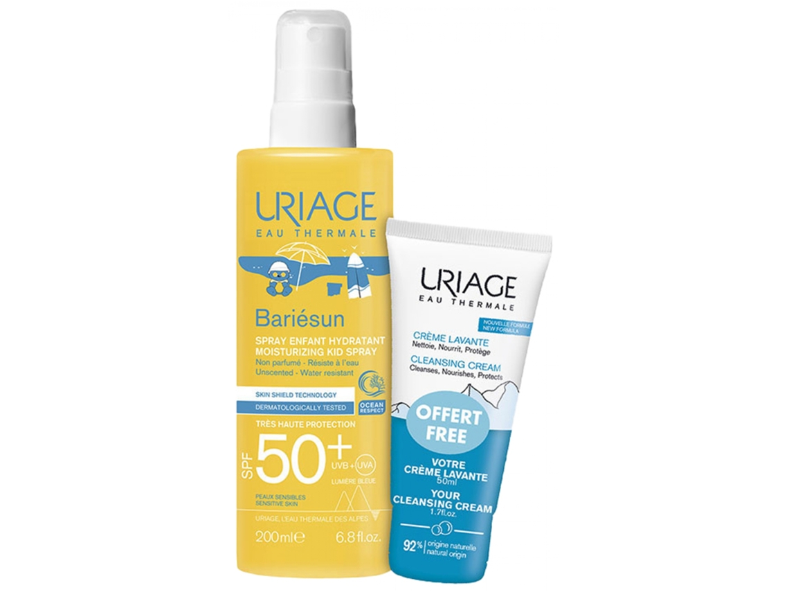 Bariésun Spray Hidratante Infantil Muy Alta Protección Spf50 200 Ml Crema Limpiadora Gratuita 50 Ml URIAGE