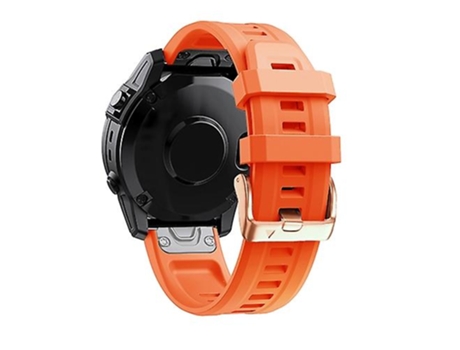 Correa para Garmin Fenix 5s Plus 20 mm Correa de reloj de silicona con hebilla de oro rosa naranja VENISYMLIS