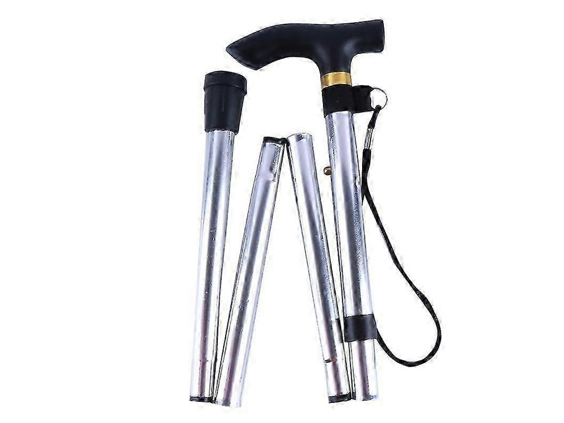 Bastón telescópico plegable para personas mayores, ideal para montañismo al aire libre.
