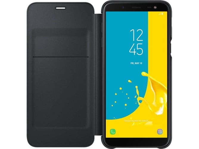 Funda SAMSUNG Galaxy J6 Flip Wallet Negro