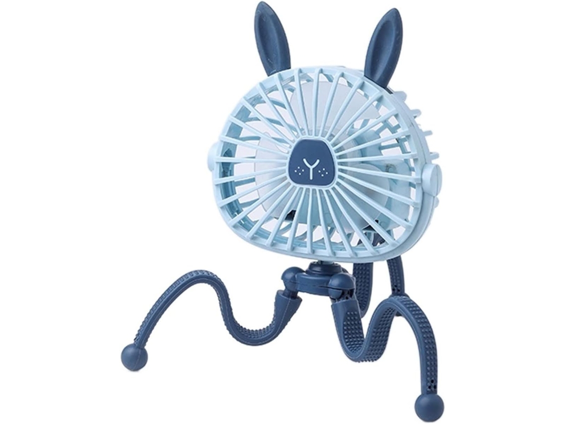 Ventilador De Escritorio Usb Ventilador Recargable Para Cochecito Bebé Cama Silencioso Retráctil Con Clip